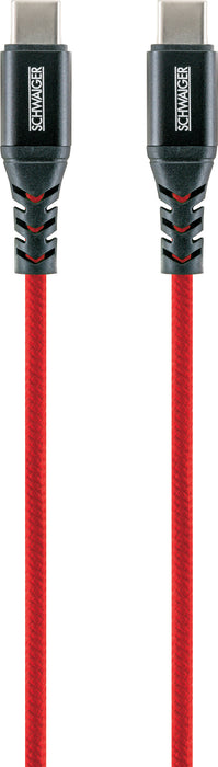 USB-C auf USB-C Kabel rot/grün/blau 1,2 m
