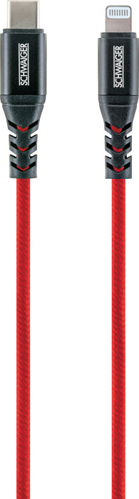 Lightning auf USB-C Kabel grün/rot/blau 1,2 m