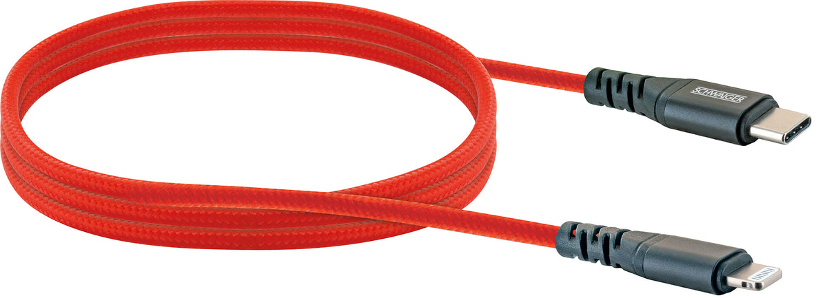 Lightning auf USB-C Kabel grün/rot/blau 1,2 m