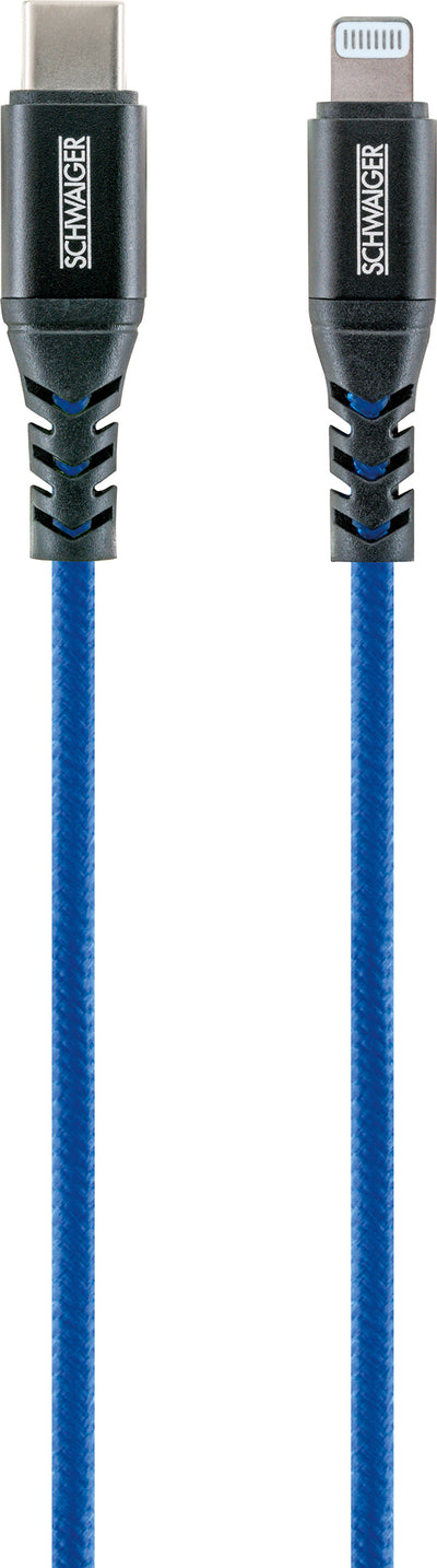 Lightning auf USB-C Kabel grün/rot/blau 1,2 m