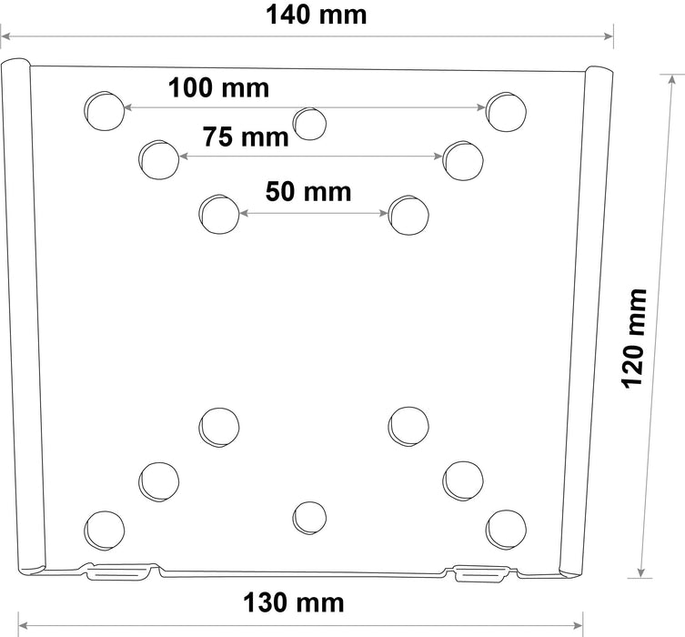 TV wall mount (fixed) up to 30kg / 27" (VESA 100x100)