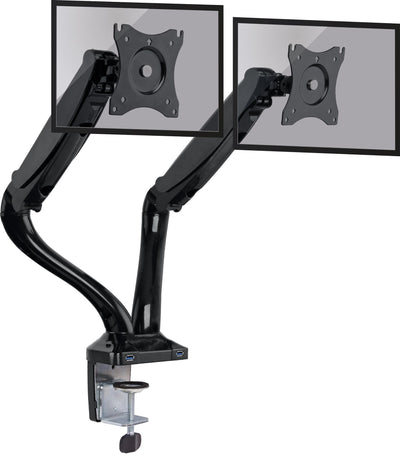 Monitor desk mount tiltable, swivelling, rotatable, up to 6kg per support arm / 29" (VESA 100x100)