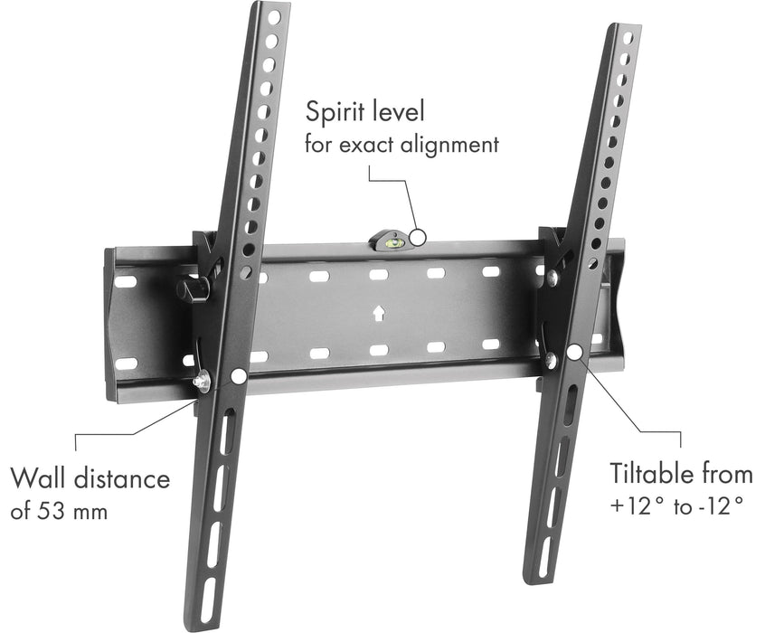 TV wall mount "TILT 4", tiltable, up to 40kg / 75" (VESA 400x400)