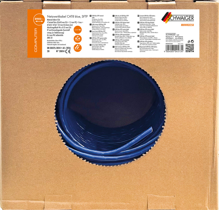Familie Netzwerkkabel CAT8 blue