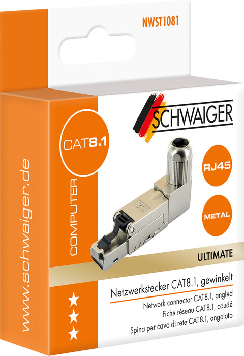Netzwerkstecker CAT8.1 gewinkelt
