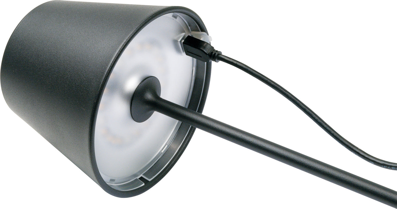 Tischleuchte mit Touchsteuerung aus Metall Weiß/Schwarz