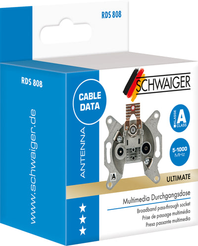 Multimedia Durchgangsdose 8 dB