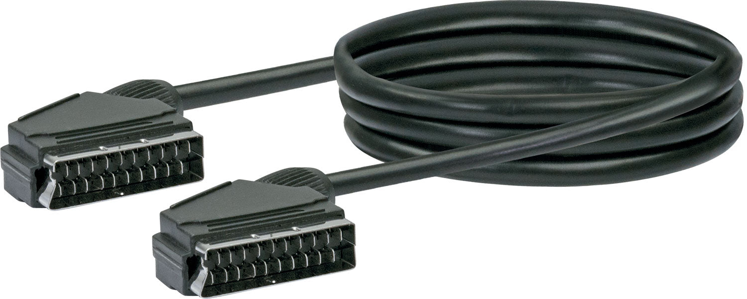 SCART Anschlusskabel Ø 6,8 mm 1,5/2 m schwarz