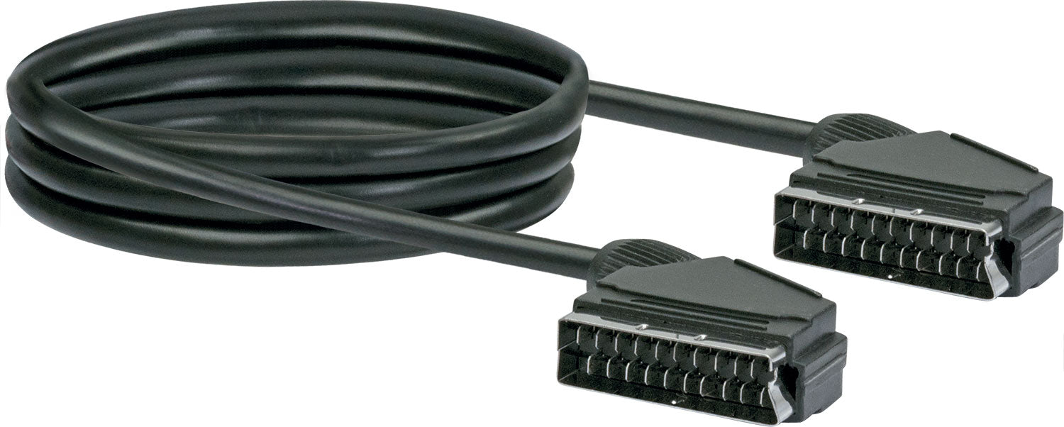 SCART Anschlusskabel Ø 6,8 mm 1,5/2 m schwarz