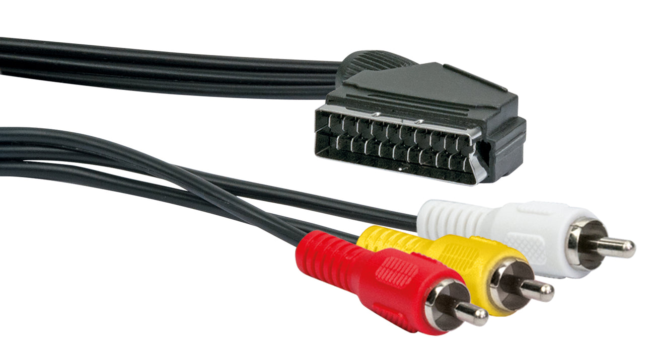 SCART/CINCH Adapterkabel 1,5 m schwarz