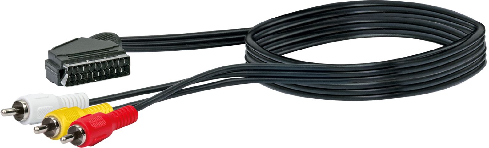 SCART/CINCH Adapterkabel 1,5 m schwarz
