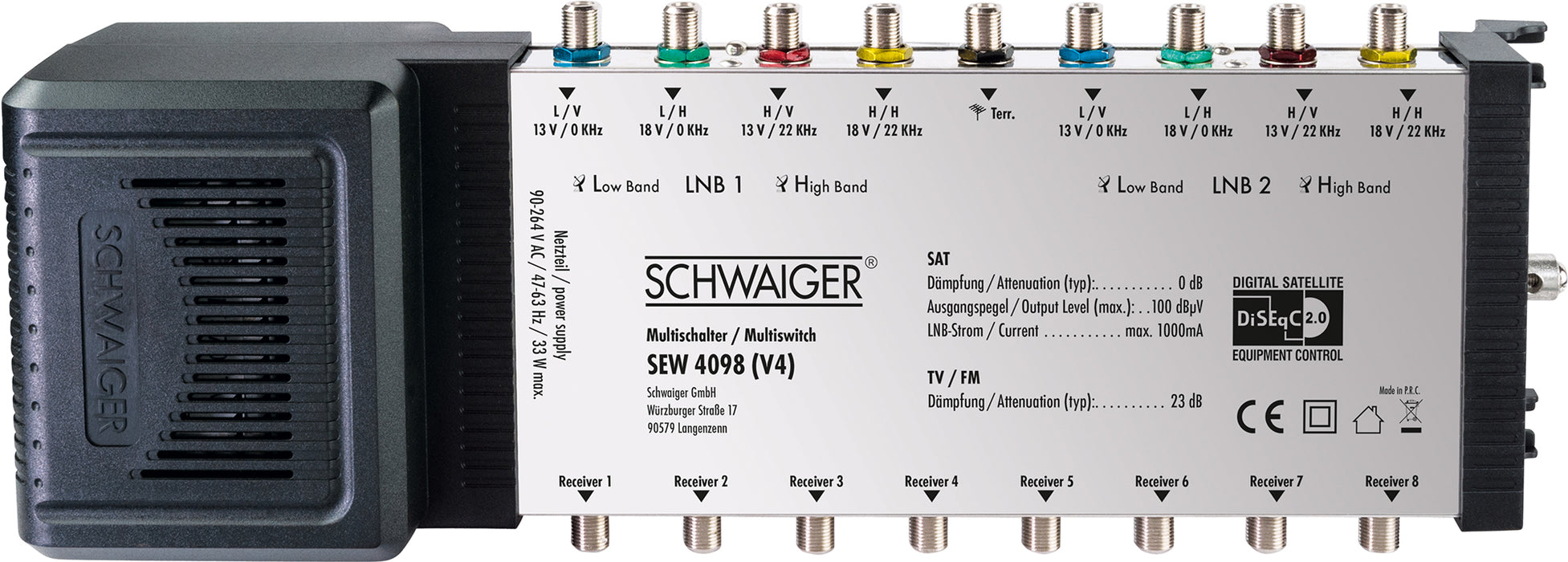 SAT multiswitch 9 → 8