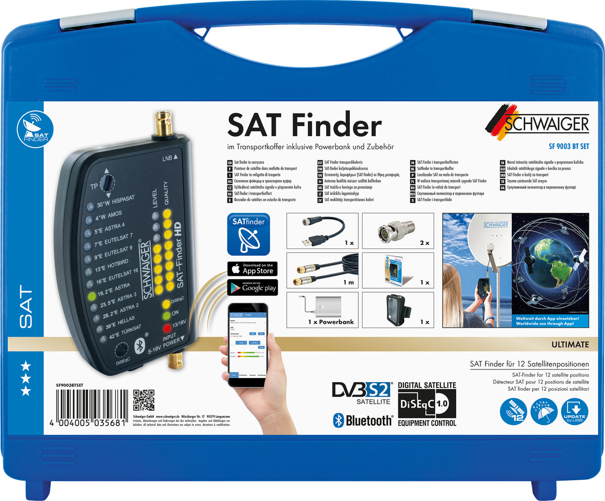 Sat Finder HD Set im Transportkoffer