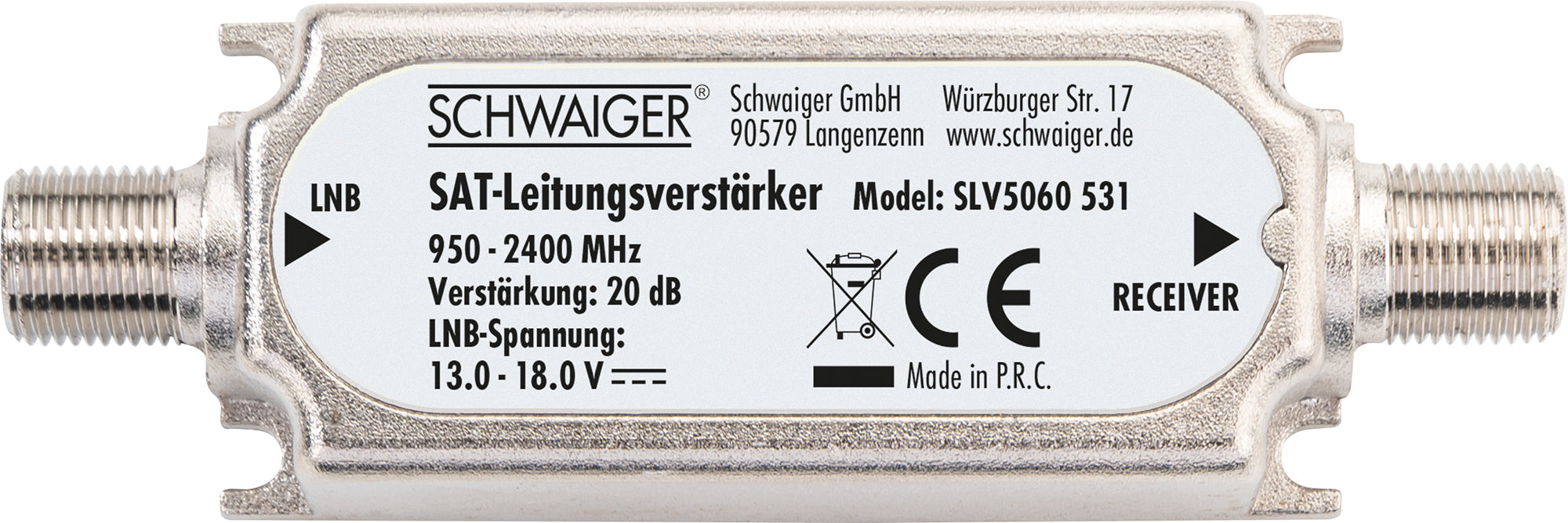 SAT-Leitungsverstärker 20dB