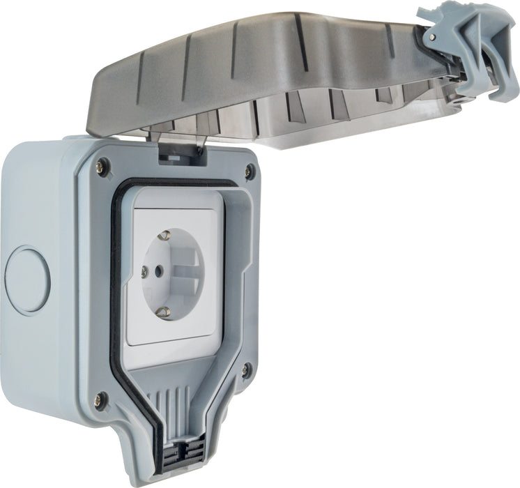 Außensteckdose für Winkelstecker