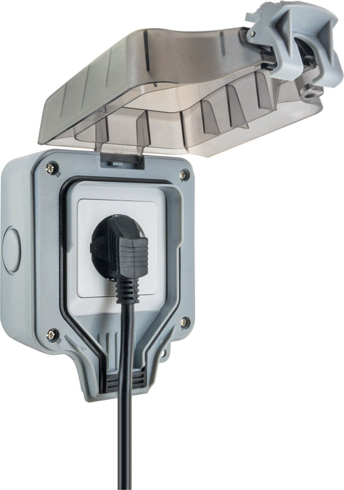 Außensteckdose für Winkelstecker