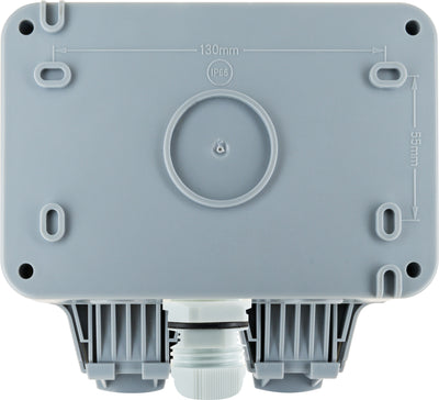 Außensteckdose für Winkelstecker 2-fach