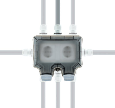 Außensteckdose für Winkelstecker 2-fach