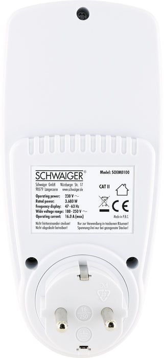 Energiekosten-/ Einspeisemessgerät mit beleuchtetem Display