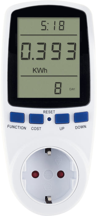 Energiekosten-/ Einspeisemessgerät mit beleuchtetem Display
