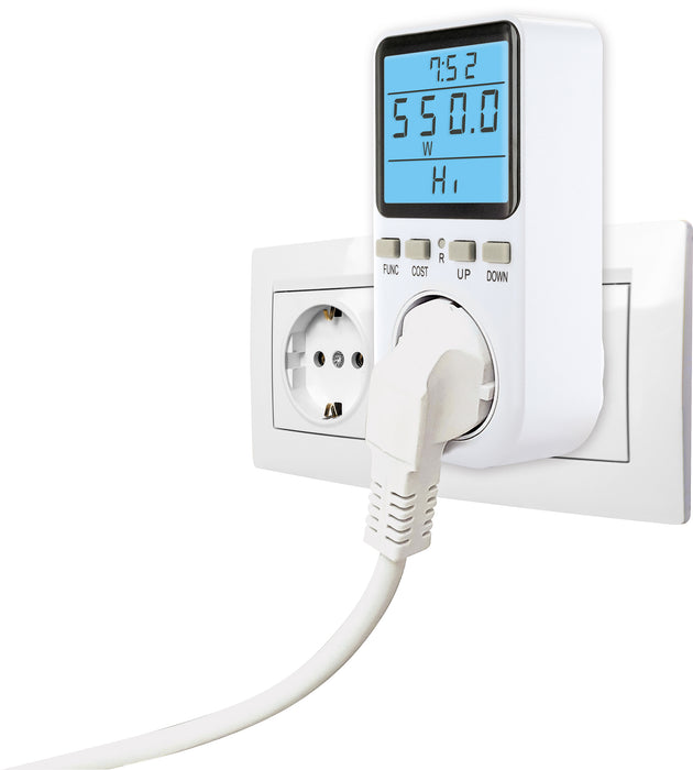 Energiekosten/Einspeisemessgerät beleuchtet