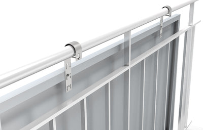 Railing bracket for solar module silver