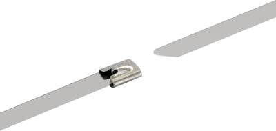 10er-Set Edelstahlkabelbinder, 25 cm