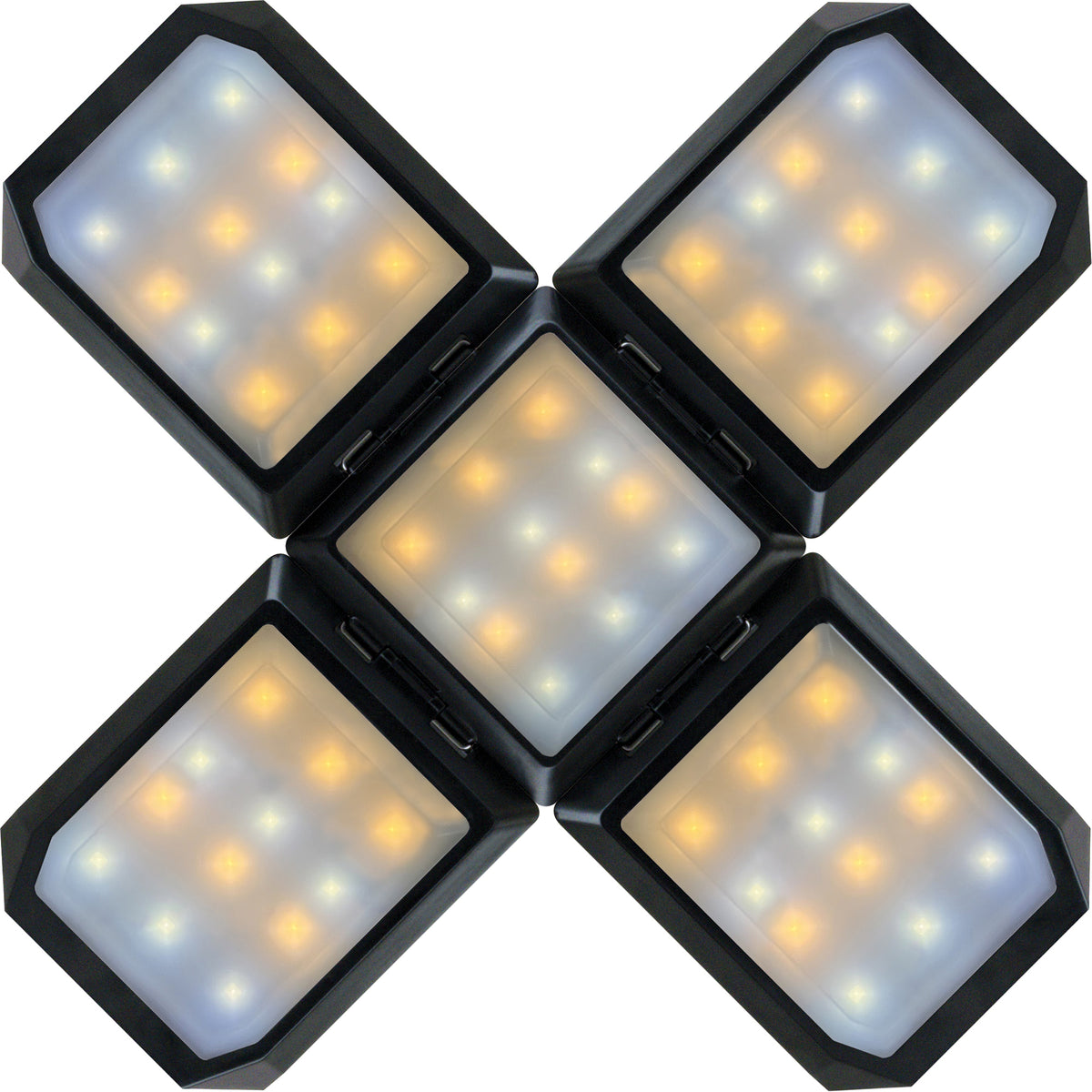 Solar-Hängeleuchte klappbar mit Haken Schwarz/Weiß