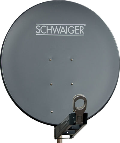 Aluminium Satellitenschüssel 90 cm Hellgrau/Rot/Anthrazit