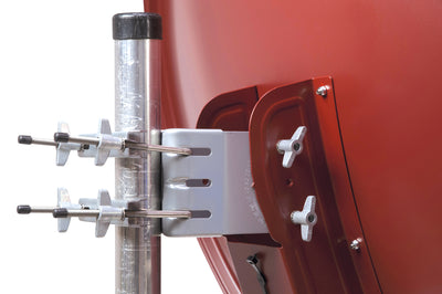Aluminium Satellitenschüssel 90 cm Hellgrau/Rot/Anthrazit