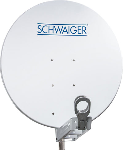 Aluminium Satellitenschüssel 90 cm Hellgrau/Rot/Anthrazit