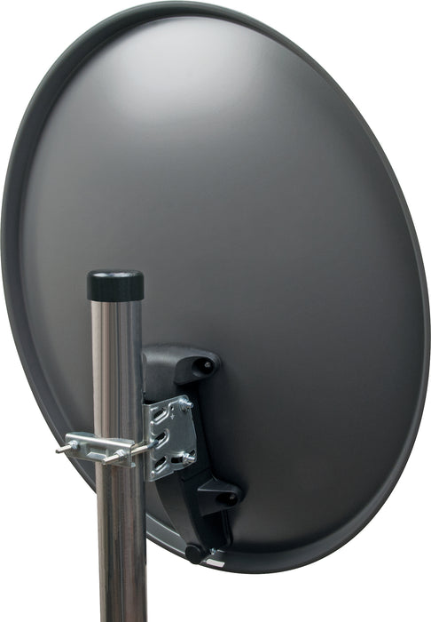Satellitenschüssel Stahl Hellgrau/Rot/Anthrazit 55 cm