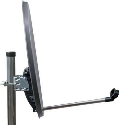 Satellitenschüssel Stahl Hellgrau/Rot/Anthrazit 55 cm