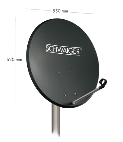 Satellitenanlage Set Anthrazit Stahl 55 cm