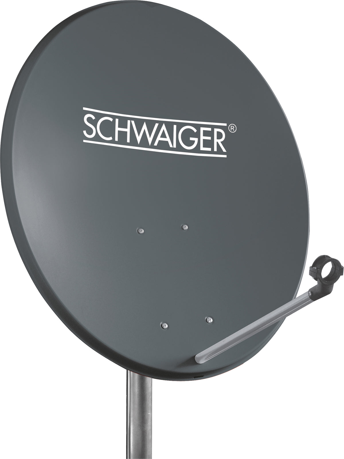 Satellitenschüssel Stahl Hellgrau/Rot/Anthrazit 55 cm