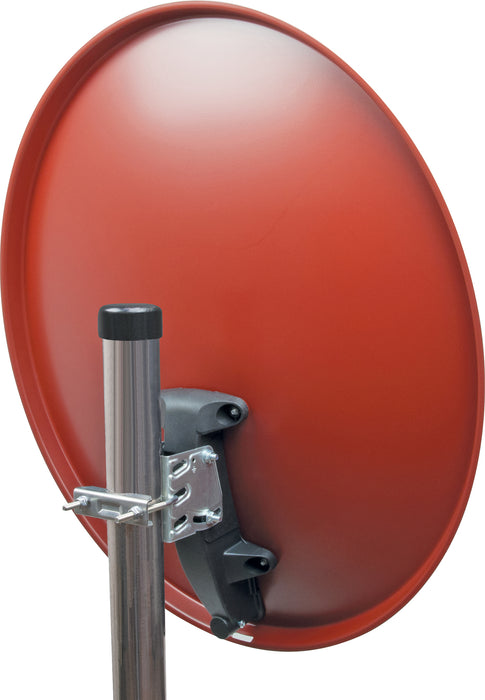 Satellitenschüssel Stahl Hellgrau/Rot/Anthrazit 55 cm