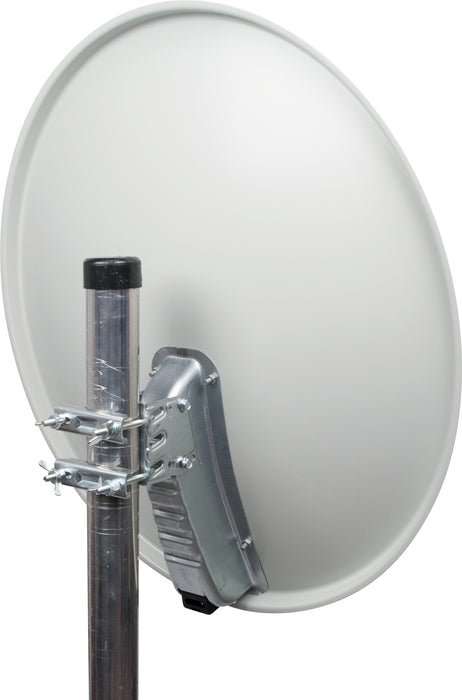Aluminium Satellitenschüssel 60 cm Hellgrau/Rot/Anthrazit