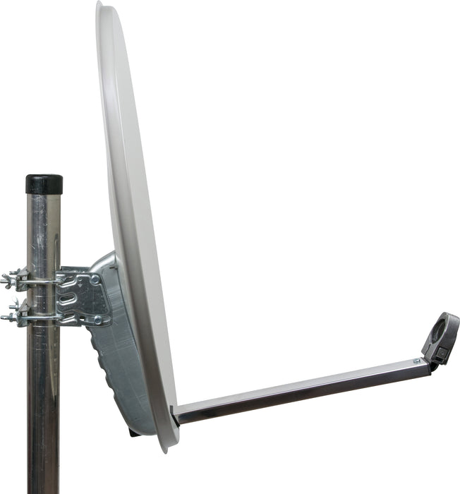 Aluminium Satellitenschüssel 60 cm Hellgrau/Rot/Anthrazit