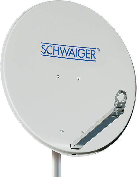 Aluminium Satellitenschüssel 60 cm Hellgrau/Rot/Anthrazit
