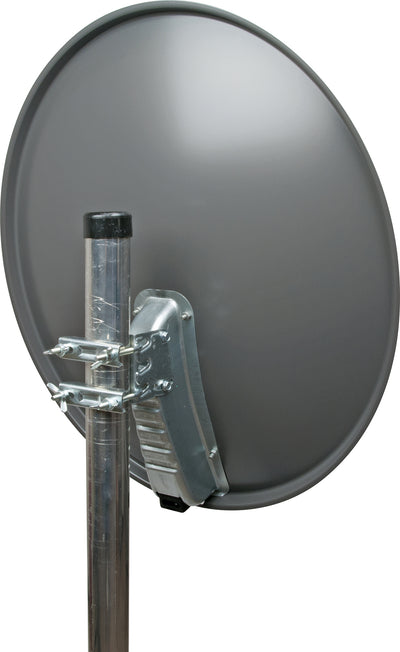 Aluminium Satellitenschüssel 60 cm Hellgrau/Rot/Anthrazit