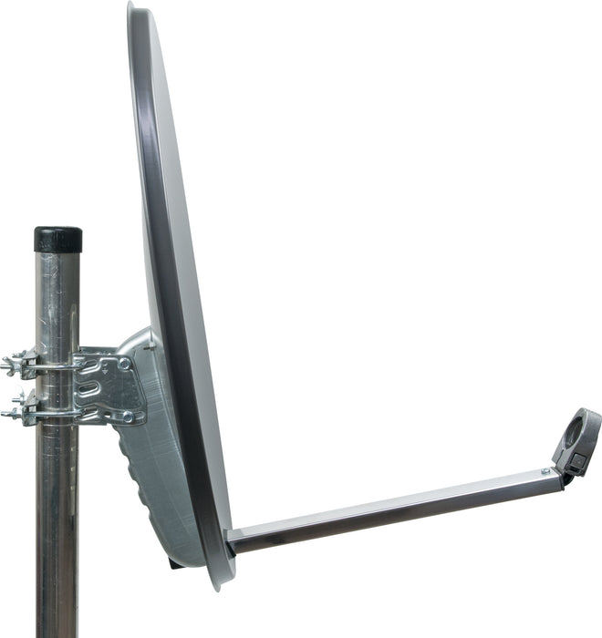 Aluminium Satellitenschüssel 60 cm Hellgrau/Rot/Anthrazit
