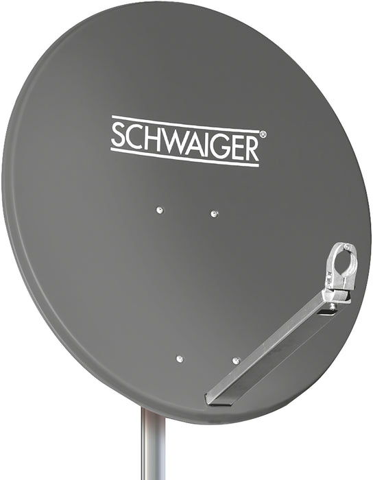 Aluminium Satellitenschüssel 60 cm Hellgrau/Rot/Anthrazit