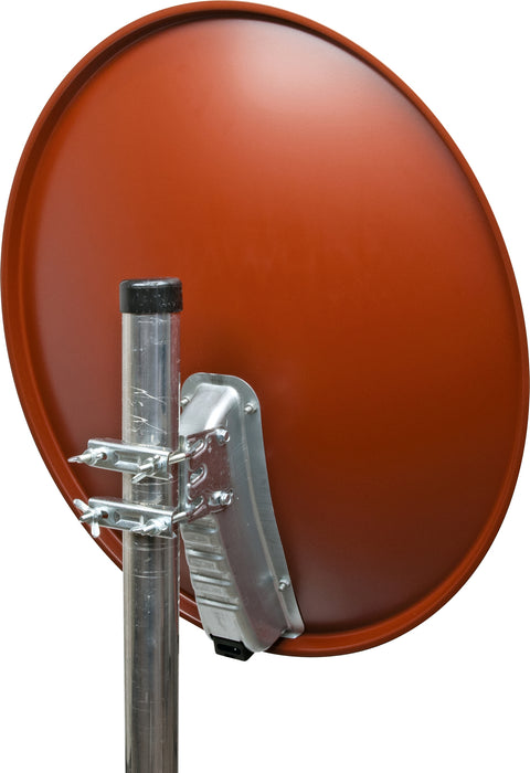 Aluminium Satellitenschüssel 60 cm Hellgrau/Rot/Anthrazit