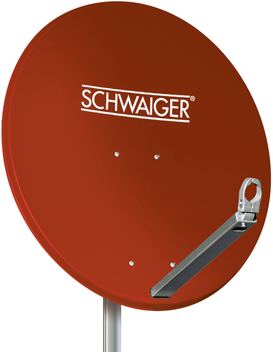 Aluminium Satellitenschüssel 60 cm Hellgrau/Rot/Anthrazit