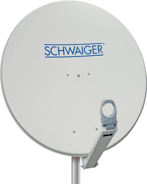 Aluminium Satellitenschüssel 80 cm Hellgrau/Rot/Anthrazit