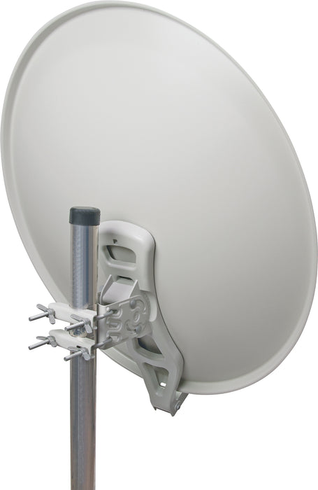 Aluminium Satellitenschüssel 80 cm Hellgrau/Rot/Anthrazit