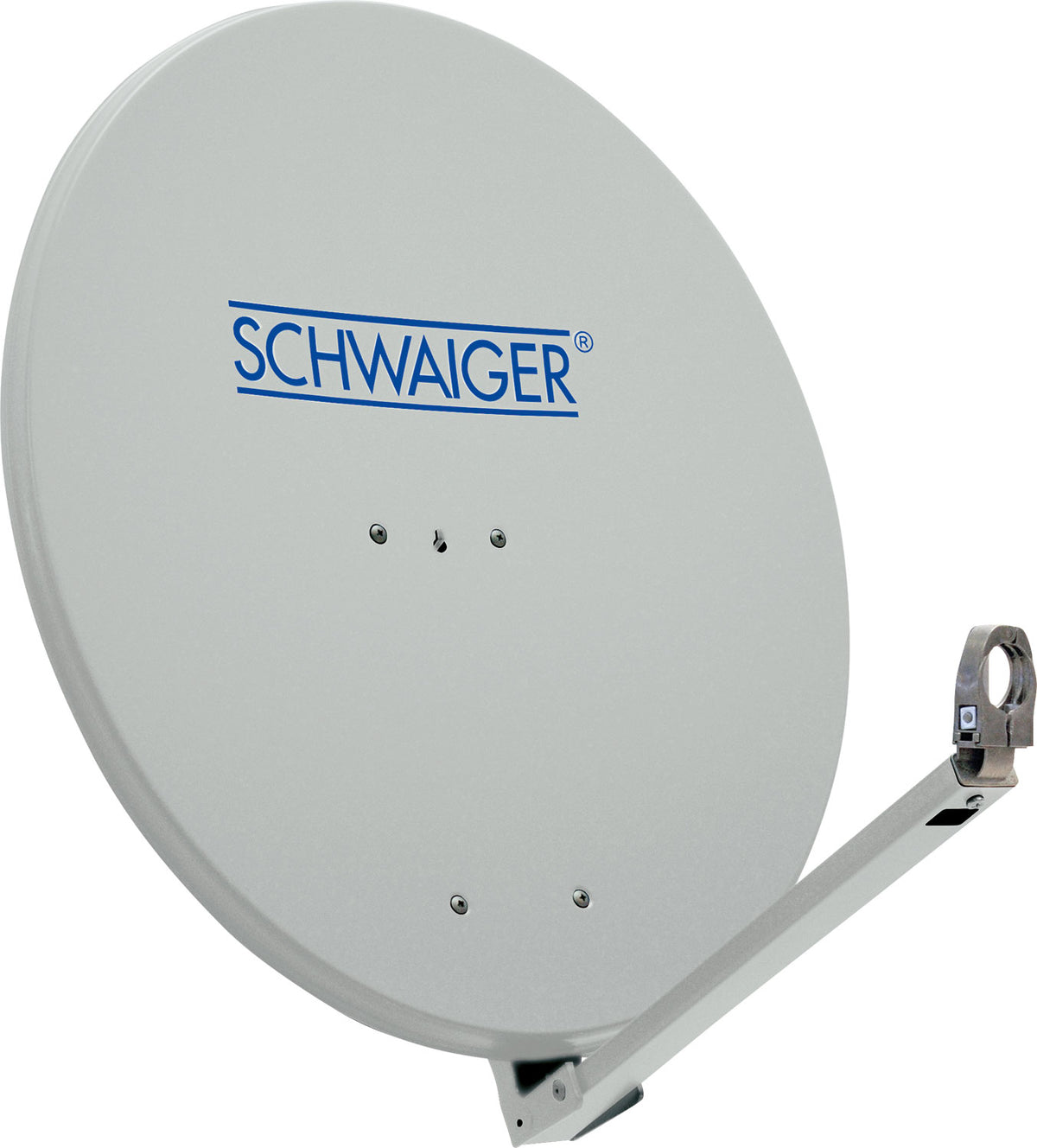 Aluminium Satellitenschüssel 80 cm vormontiert hellgrau