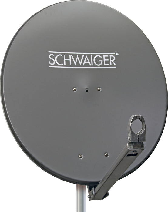 Aluminium Satellitenschüssel 80 cm Hellgrau/Rot/Anthrazit