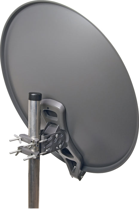 Aluminium Satellitenschüssel 80 cm Hellgrau/Rot/Anthrazit