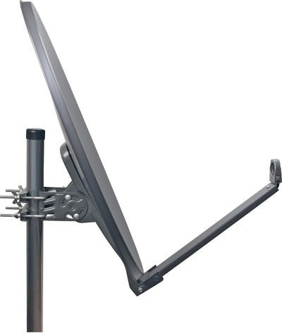 Aluminium Satellitenschüssel 80 cm vormontiert anthrazit